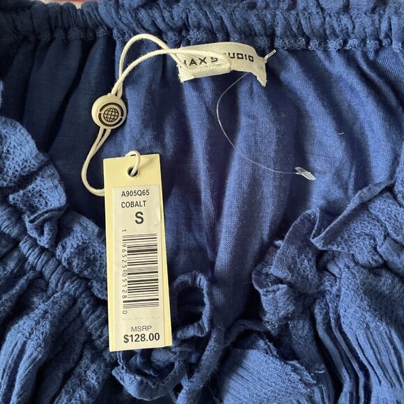 Max Studio Cobalt Blue Ruffle Tiered Sleeveless Dress Size S MSRP $128 - Picture 5 of 15